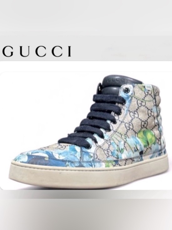 Gucci Other - EUC [Gucci] Authenticated Bloom GG Floral High Top Sneakers Men’s US 8.5 w/ Box